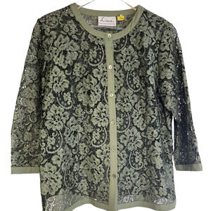 Linea by Louis Dell'Olio Lace Jacket Top